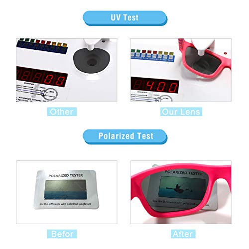 MARIDA Youth Baseball Sunglasses, Unbreakable TR90 Frame Polarized Kids Sunglasses for Youth Aged 4-124