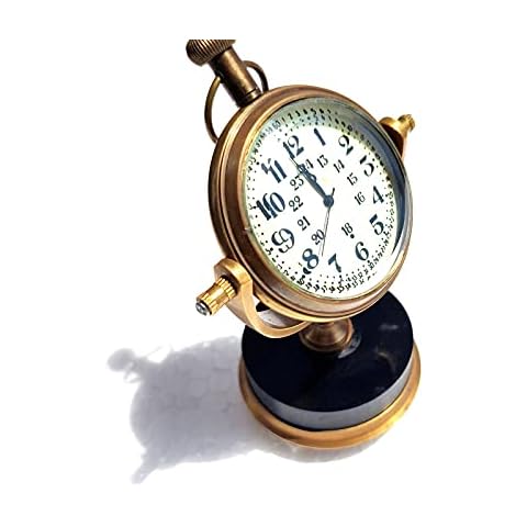 Ganga Nautical Table Watch,, Wedding Gift, Office Clock,Personalized Antique Desk Clock, Engarved Desktop Clock Cover
