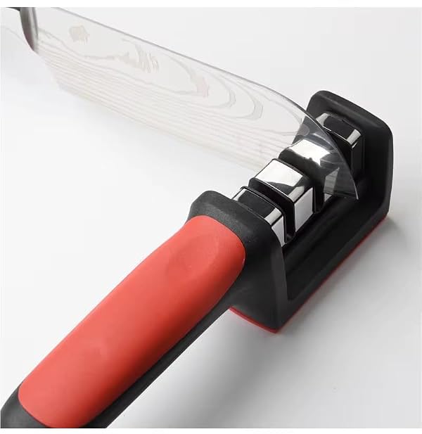 3-Stage Tungsten & Ceramic Knife Sharpener - Non-Slip Grip by Generic - Used condition - Image 2