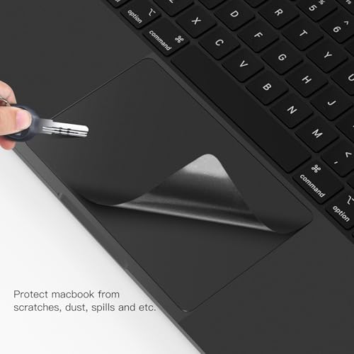 CaseBuy Palm Rest Protector Vinyl Skin Stickers(3 in 1) for 2026-2023 MacBook Pro 14 inch M5 M4 M3 Pro/Max A3426 A3427 A3434 A2918 A2992 A3401 A3112 with Touch-ID Scratch-Resistant Cover -Space Black by CaseBuy - Image 6