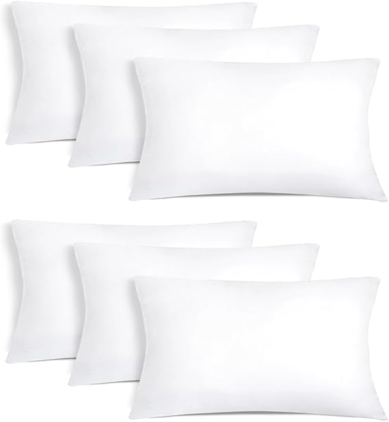 Aitsse- Relleno de Cojín de Fibra Hueca Siliconada de Alta Recuperación 2/4/6 Unidades, Suave, Mullido, Antialérgico. Cojín Decorativo para Casa, Dormitorio, Salón o Coche. (6, 50x70cm)