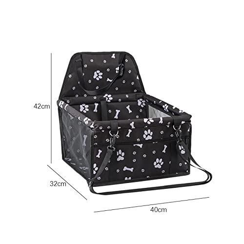 Ioensy Assento de carro para cachorro, assento elevatório para carro, dobrado, alças ajustáveis, com
