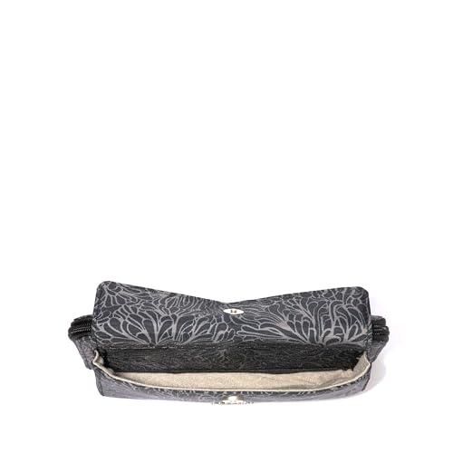 RFID Phone Wallet Crossbody - 8.4"x 4.5" Crossbody Phone Case with Card Holder, Midnight Blossom by Baggallini - Used condition - Image 8
