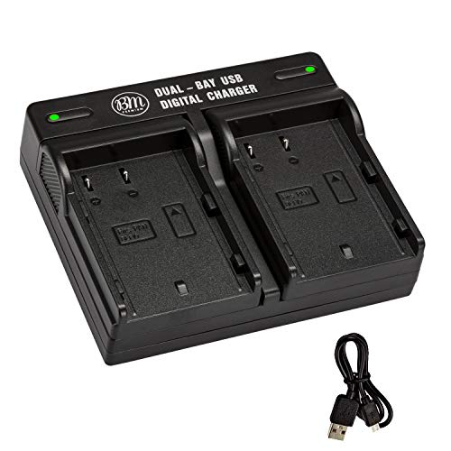Bm Premium Dmw-Blf19, Dmw-Blf19E, Dmw-Blf19Pp Dual Battery Charger For Panasonic Lumix Dc G9, Dc-Gh5, Dmc-Gh3, Dmc-Gh3K, Dmc-Gh4, Dmc-Gh4K Digital Camera #TOP1