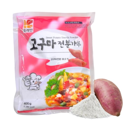 Image of Korean Sweet Potato Starch Powder Sweet Potato Powder 400g, Thickener For Sauces, Soup Cooking and Baking 고구마 전분가루