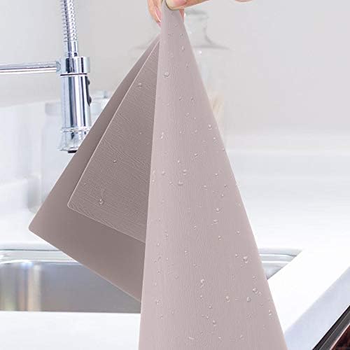 JYKJ Silicone Place Mats Table Placemats, Grey, Extra Large, Non Slip, Heat Resistant, Nonstick Pastry Mats Countertop Worktops Protection, for Dining Table Baby Kid, 45 × 32cm, Set of 4, LG MW