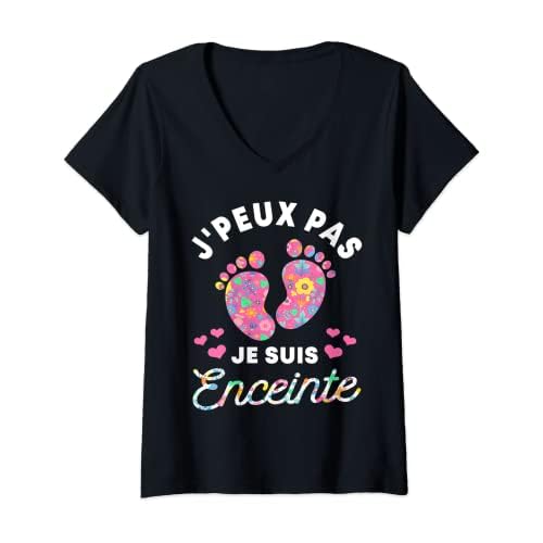 T-shirt Femme "J'peux Pas Je Suis Enceinte"