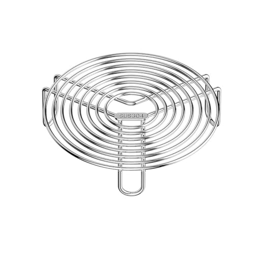 Dampfgarer-Gestell aus 304 Edelstahl, Topfuntersetzer, Luftfritteusen-Gestell, Dampfkorb für gesundes Kochen (22 cm, kurzes Bein: 3,3 cm)