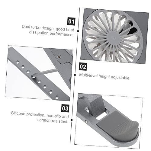Base para laptop con ventilador y ajuste de altura miniatura 7