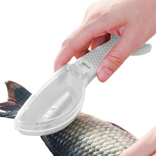 Herramienta de descamación de Pescado, removedor de Escamas de Pescado - Escalador de Peces en Forma de - Descalcificador de Pescado portátil con Mango ergonómico, Herramientas de Limpieza de