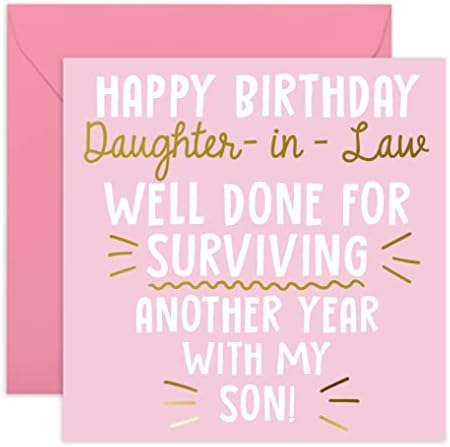 Central 23 - Funny Birthday Card for Her - 'Happy Birthday Daughter-In-Law' - Happy Birthday Card - Daughter-in-law Birthday Card - Cheeky Greeting Card for Her - Comes with Fun Stickers