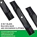 High Lift Blades Compatible for John Deere 48 inch Lawn Mower D140 E140 E160 E150 E170 LA145 LA140 Tractor Replace GY20852 GX21784
