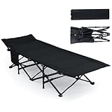 # Design Pliable # Ce lit est non seulement portable, mais aussi facile à ranger. Une fois déplié, il devient un lit confortable ; une fois plié, il ne mesure que 30 x 108 x 18 cm, ce qui le rend adapté aux espaces restreints. La poche de rangement sur la gauche augmente la praticité en offrant un espace utile pour ranger de petits objets.