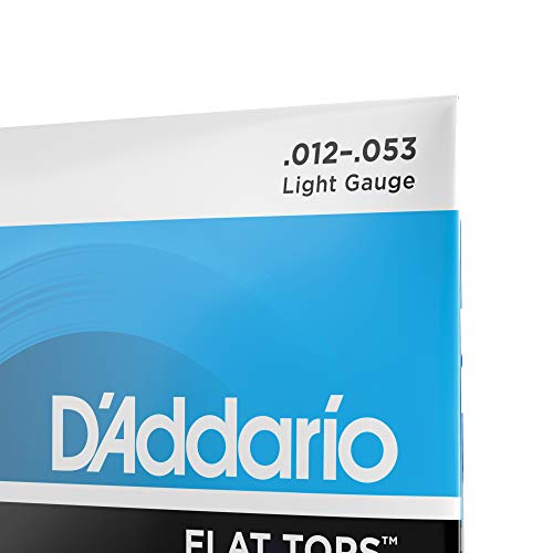 D'Addario EFT16 Flat Tops Acoustic Guitar Strings - Light 12-53 by D'Addario - Image 4