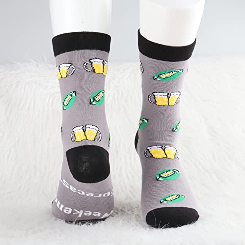 Mbmso 2 Pairs Rugby Socks Weekend Forecast Rugby With A Chance Of Drinking Funny Rugby Gift For Rugby Players Rugby Team Gift (Rugby Socks) #TOP4