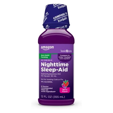Amazon Basic Care Night Time Sleep-Aid Liquid Cover