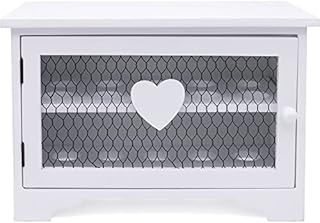 Maison Des Cadeaux White Wooden 'Heart Shape' Egg Storage Holder (Holds up to 20 Eggs)