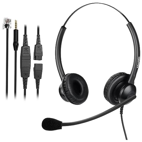 MAIRDI Casque RJ9 et 3,5 mm Cover