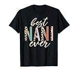 Best Nani Ever Gifts Leopard Print Mothers Day T-Shirt