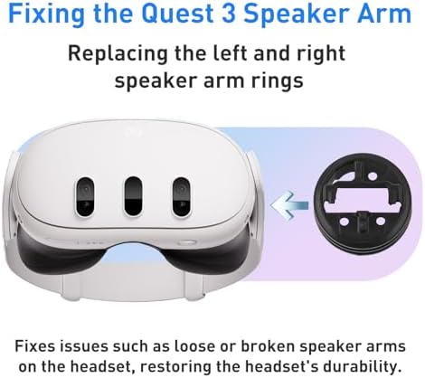 Left & Right Fixing Rings For Meta Quest 3 VR Headset Speaker Buckle Replacement Repair Parts - 2