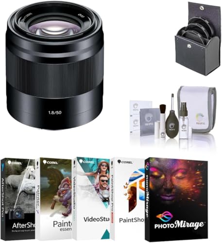 Sony E 50mm f/1.8 OSS�����Y Sony E�p �u���b�N 49mm�t�B���^�[�L�b�g�Z�b�g �N���[�j���O�L�b�g PC�\�t�g�E�F�A�L�b�g