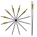 Armory Replicas Hunting Crossbow Extra Survival Aluminum Arrow Black 16 Inch 6pcs Set