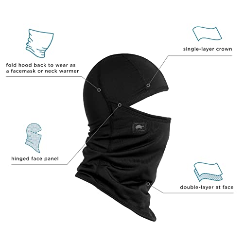 Turtle Fur Quantum Balaclava Face Mask Comfort Shell Hood Neck Warmer, Black #TOP1