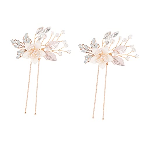 Fourchette de cheveux de mariage en perles pour sublimer le chignon de la mariée