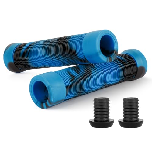 Handle Bar Grips 138mm Soft Longneck Grips for Pro Stunt Scooter Bars and BMX Bikes Bars (Blue)