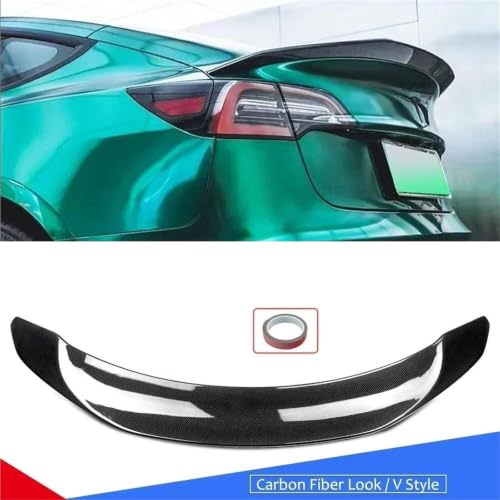 Aileron Toit Arrière Tesla Model 3 2017-2022 V Style Look Carbone - 2