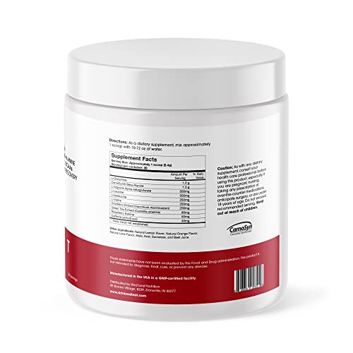 Red Leaf Pre Workout Energizer Powder, Bcaa's, Beta-Alanine, Amino Acids And Green Tea For Immune Support And Preworkout Energy, Natural Cranberry Lime Flavor - 30 Servings #TOP1