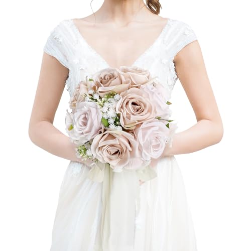 DIYDOFUN Wedding Bouquet for Bride