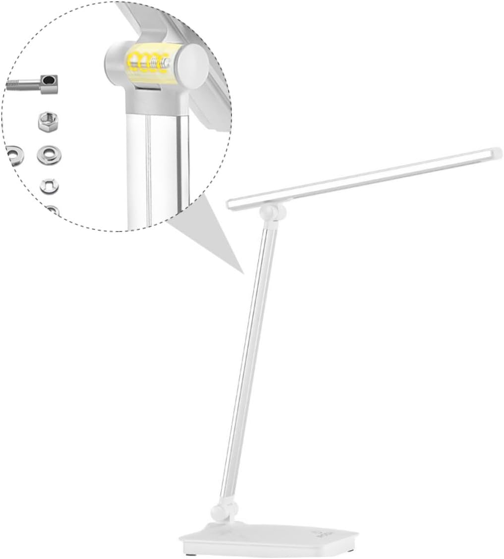 Desk Lamps USB Charging Port Step Dimmable Led Light for Home Office Eye-Care -Saving