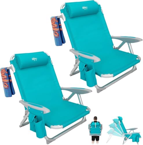 #WEJOY Low Lightweight Beach Chair with 4-Position Recline