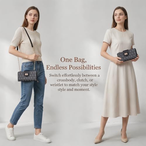 Image of Classic Crossbody Bag for Women, Small Chain Strap Wallet Purse with Phone Compartment & Card Slots