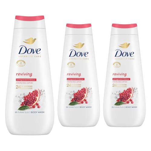 Image of Dove Advanced Care Reviving Body Wash 24H Renewing Micromoisture, 3x400ml