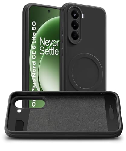 Image of WOW IMAGINE Back Case Cover for 1+ OnePlus Nord CE 6 Lite 5G | Soft Matte Silicone Case| Slim Fit & Shockproof | Camera Protection Bumper Cover (Black)