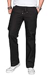 Bund mit Tunelzug versehen. A. Salvarini Herren Leinenhose leichte lockere Stoffhose Sommer leinen Hose W29-W40 L30-L34 AS-034 [AS034 - Schwarz - W29 L32]
