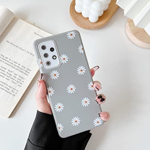 ZTOFERA TPU Back Case for Samsung A53 5G, Daisy Pattern Matte Soft TPU Case, Slim Lightweight Protective Bumper Cover for Samsung Galaxy A53 - Green