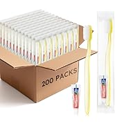Disposable Toothbrush with Toothpaste Set Bulk, Individually Wrapped Soft Bristles Travel Size Me...