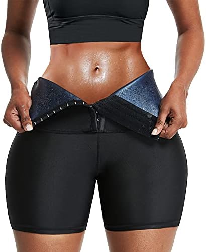 SDKSEOM Sauna Sweat Short for Women High Waist Slimming Shorts Hot Thermo Slimming Workout Leggings Waist Trainer Body Shaper…