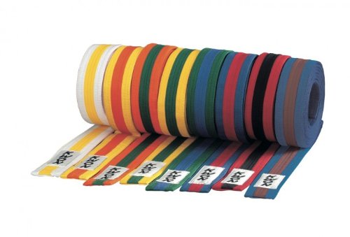 Budogürtel Judo mehrfarbig, versch. Längen (gelb/orange/gelb, 200)