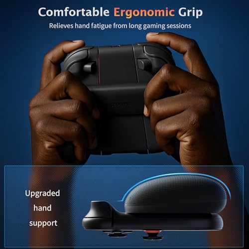 COOWPS pour Nintendo Switch 2 Joy-Con Station de Charge et Poignée 3-en-1, Poignée Ergonomique Confortable, Dock de Charge Rapide Magnétique, 9 Modes RGB, Câble Type-C, Brevet Original – vue 2