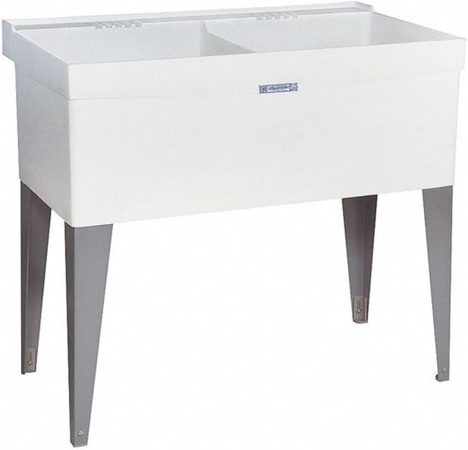 Mustee 27F Double Bowl Laundry Tub