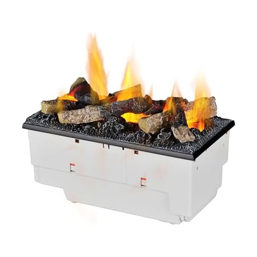 DIMPLEX - Cassette 400 LED inklusive träskarv set – elektrisk öppen spis insats kassett – patenterad 3D Optimyst flameffekt – elektrisk vattenångkamin, vattendimma, LED-lampor