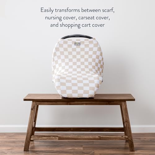 Itzy Ritzy 4-in-1 Nursing Cover, Car Seat & Stroller Cover (Checkerboard) - image 3