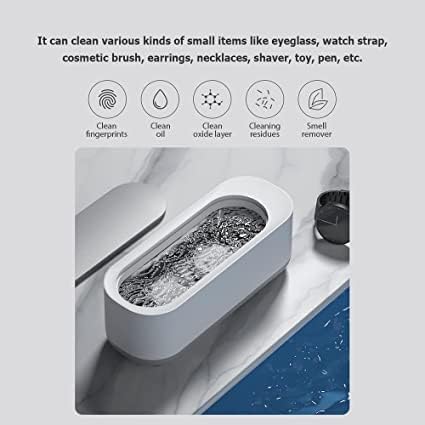 TAMADAA HR Mall Ultrasonic Cleaner High Frequency Household Mini Portable Ultrasonic Vibration Cleaning Machine For Jewelry Eyeglasses Toothbrush Cosmetic Brush 2