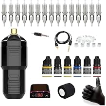 EZ Cartridge Tattoo Machine Complete Kit for Beginner Tattoo Inks Cartridge Needles Supplies