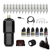 Tattoo Machines EZ Cartridge Tattoo Machine Complete Kit for Beginner Tattoo Inks Cartridge Needles Supplies
