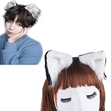 [HAPVITAL] 猫耳 カチューシャ 鈴付き コスプレ かわいい 髪飾り 蝶結び 可愛い 髪飾り 耳型カチューシャ ダンス衣装 ハロウィン クリスマス ふわふわ耳 コスチューム 仮装 変装 ハロウィン 文化祭 学園祭 撮影用 (ブラック)